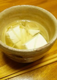 寒い冬もポカポカ♪豆腐と生姜の和スープ♡