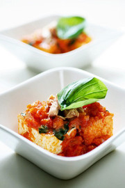 イタリア風「厚揚げのトマトソース煮」の写真