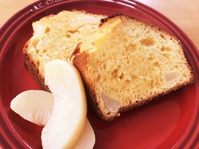 簡単HMを使った桃のパウンドケーキ！の写真