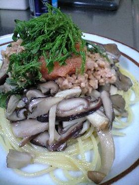 納豆明太子スパゲティ