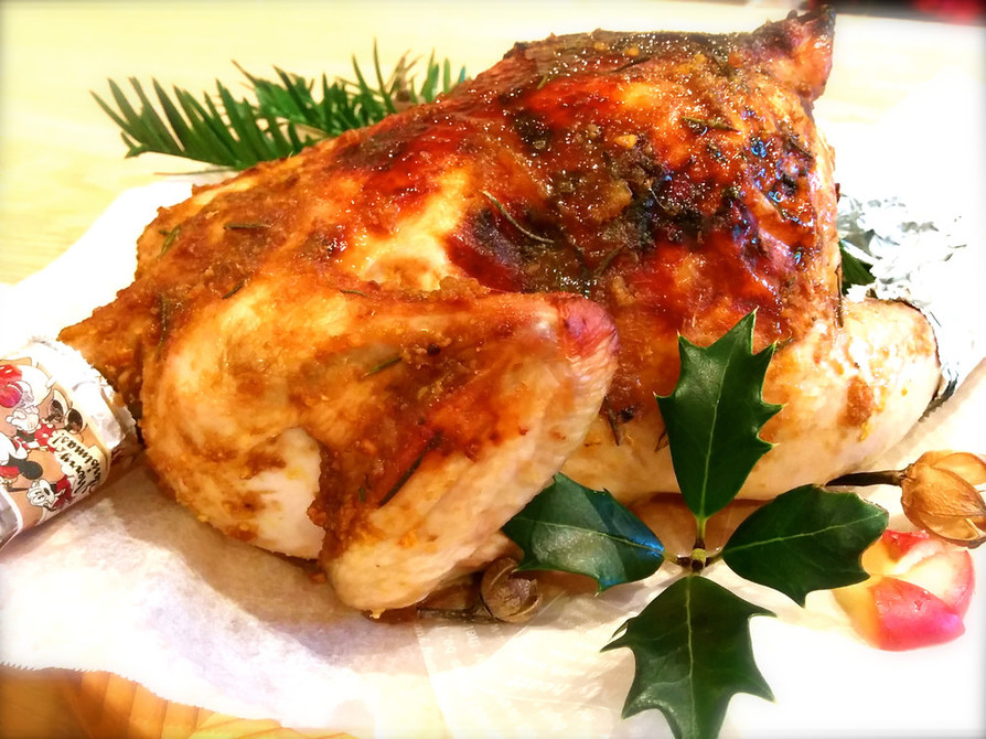 甘辛グレイビーソースの丸鶏ローストチキンの画像