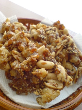 餅で「おこし」風*黒糖七味