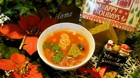 Xmas♥あったかトマトとパスタのスープ