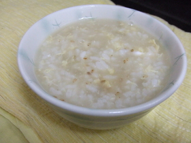 昆布茶で卵ぞうすい