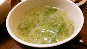 長ねぎ&しょうがスープ。