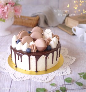 ドリップケーキに♡ココアグラサージュ♡