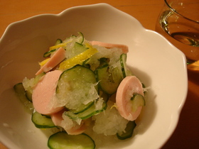 魚肉ソーセージのおろし和え♥