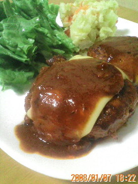 ふわふわヘルシー煮込みハンバーグ☆