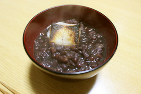 黒豆煮汁リメイク♪小豆の黒ぜんざい