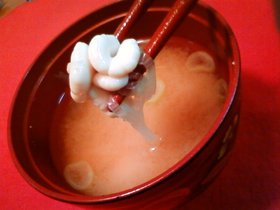 タラの白子でお味噌汁♪♫♬