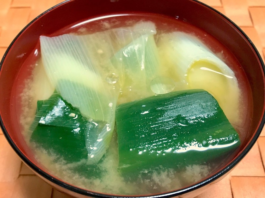 下仁田ネギの味噌汁の画像