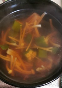 オクラとえのきのスープ