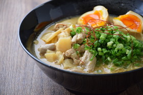 簡単☆もつ煮メンマのみそラーメン☆