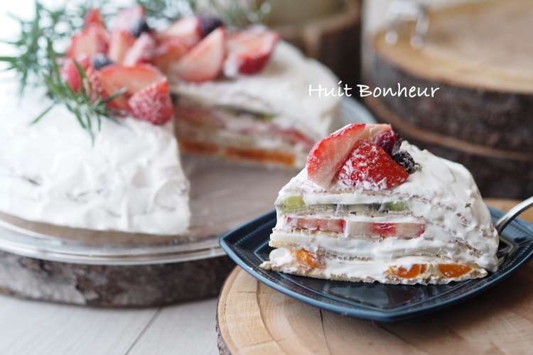 クレープフルーツケーキ レシピ 作り方 By ユイットボヌール クックパッド