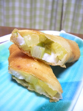 タラとセロリの春巻き