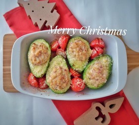 アボカドボートのクリスマスグリル