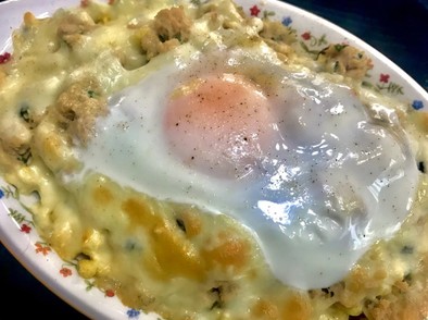 【低糖質】半熟卵と豆腐のグラタンの写真