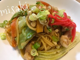 辛味噌ホルモン焼きそば☆