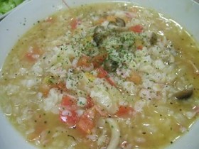 冷やご飯でお手軽リゾット
