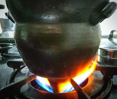 土鍋ご飯（強火の写真
