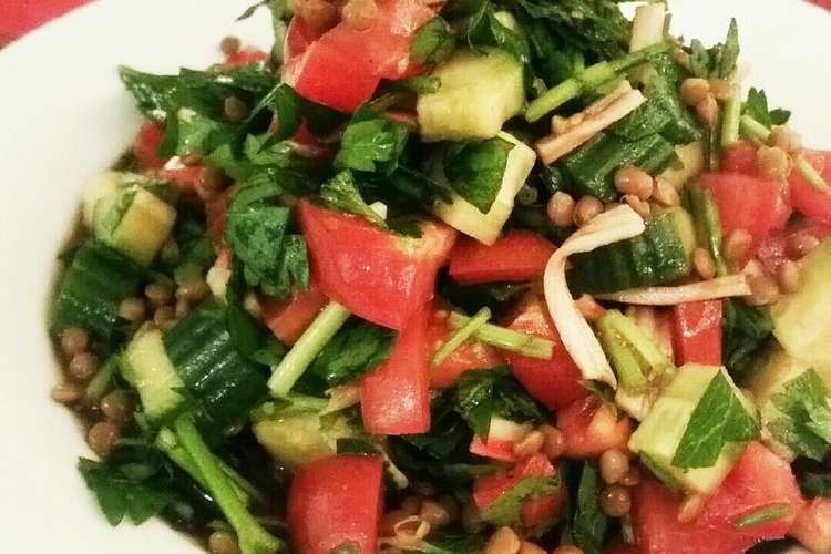 イタリアンパセリと豆とトマトすっぱサラダ レシピ 作り方 By わったんさん クックパッド 簡単おいしいみんなのレシピが374万品