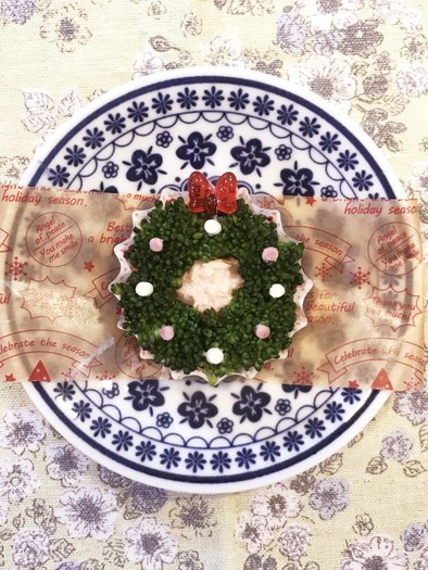 お弁当に♡ツナブロのクリスマスリースの写真