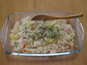 簡単ピラフ ~おさかなのソーセージ~