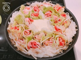 豚薔薇白菜のミルフィーユ鍋、みぞれ無水鍋