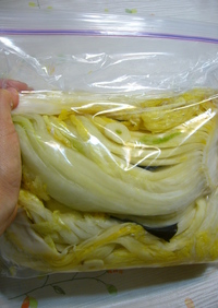 袋保存の白菜漬け：レオン亭