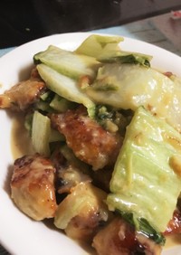 カリッと鶏胸肉と白菜の味噌マヨ甘タレ☆