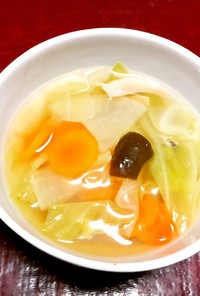 糖質オフ！白菜と椎茸のコンソメスープ