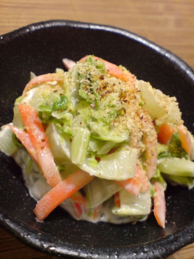 レンジで簡単１品☆白菜の白味噌マヨ和えの写真