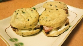 がんもどきのベーコンチーズバーガー