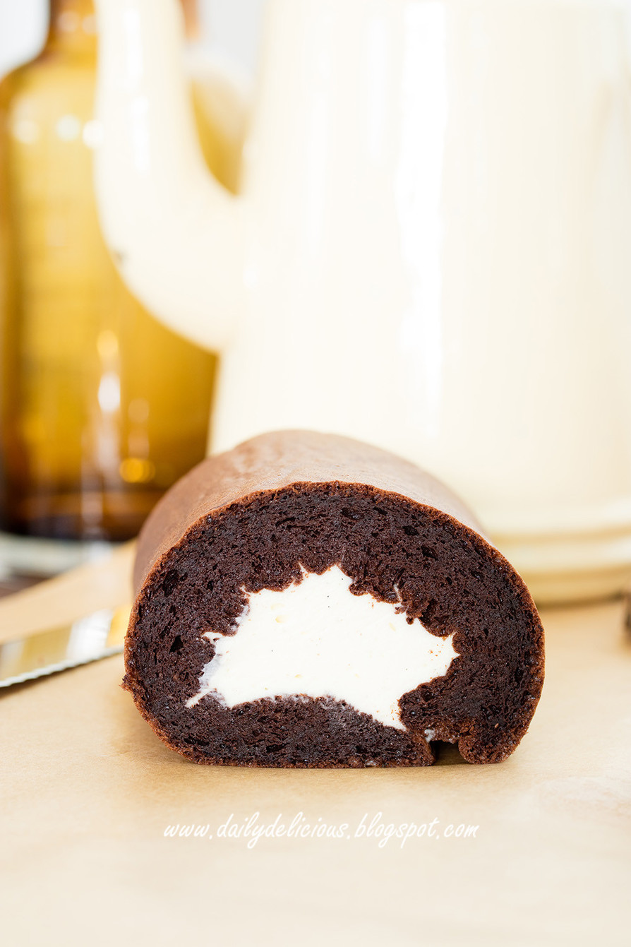 小麦粉なしチョコロールケーキの画像