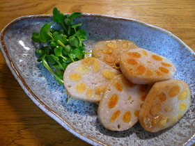 明太子ポテトれんこん☆バター醤油焼き