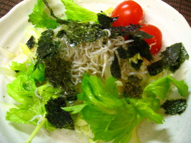 ちりめんじゃことセロリのサラダ