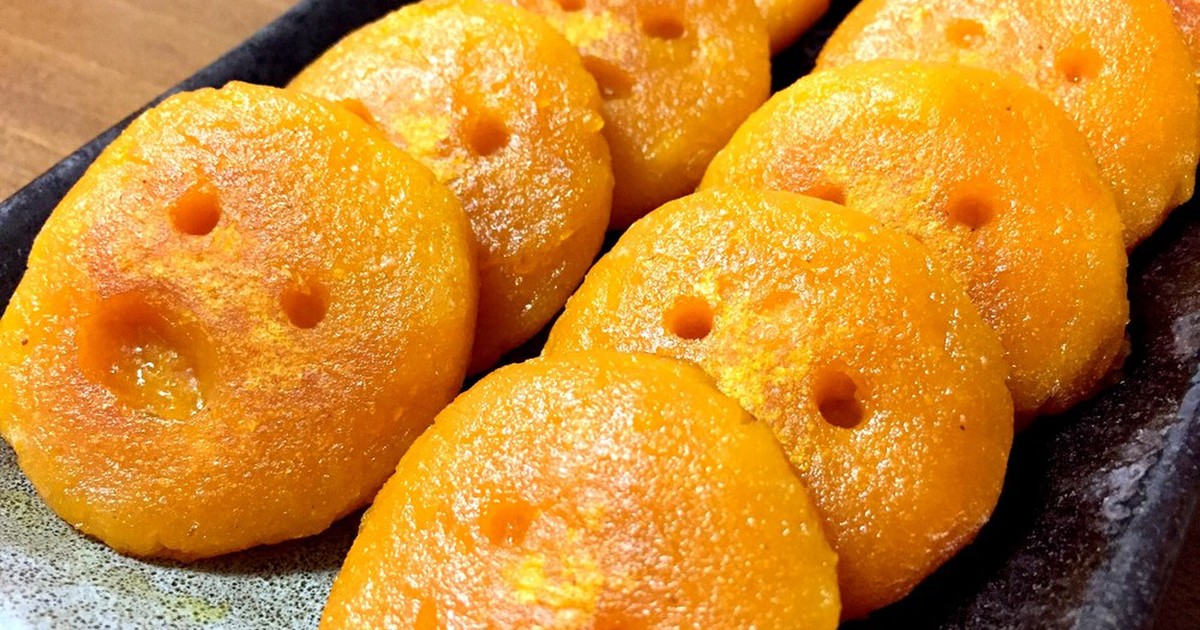 まるで絵文字のようなカボチャだんご レシピ 作り方 By のんのんノンタロス クックパッド 簡単おいしいみんなのレシピが366万品