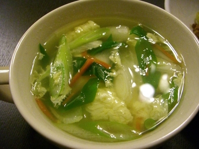 ぽかぽか♪中華風野菜たまごスープの写真