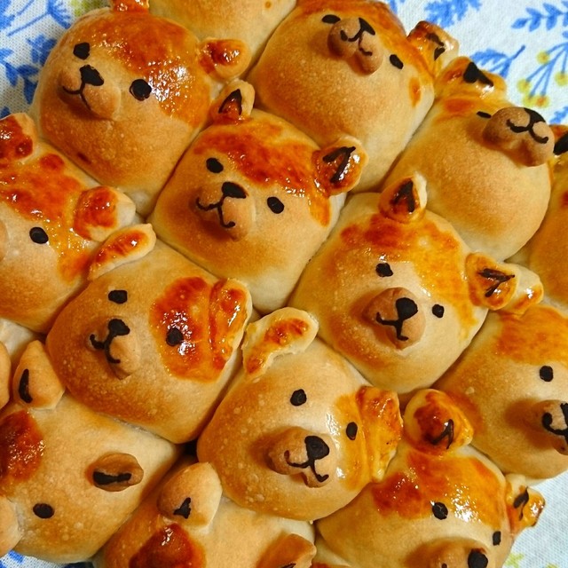 ちぎりパン犬 わんこ レシピ 作り方 By くっく畑 クックパッド 簡単おいしいみんなのレシピが350万品
