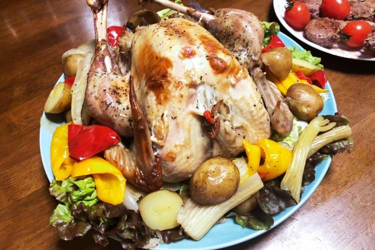 ナイロン袋でターキー チキンの丸焼き レシピ 作り方 By Gapot クックパッド 簡単おいしいみんなのレシピが354万品