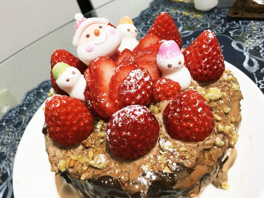 チョコケーキ クリスマスの画像