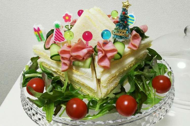 可愛く映えるサンドイッチ ケーキイッチ レシピ 作り方 By Pokoぽん 彡 クックパッド