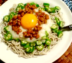 我が家のネバネバ蕎麦