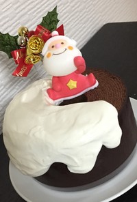 市販バームクーヘンで簡単クリスマスケーキ
