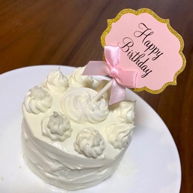 水切りヨーグルトで1歳のお誕生日ケーキ