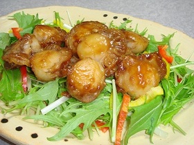 香りが決めて!帆立の照り焼き