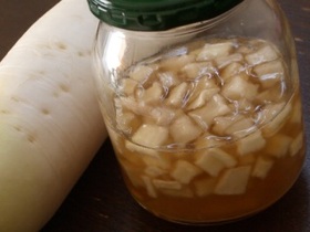 のど風邪に!大根はちみつドリンク♪