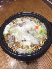 株取りナメコのみぞれ鍋の写真