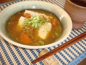 お正月と脱お正月のコラボ☆カレー餅南蛮