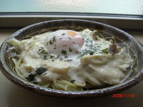 お豆腐で☆濃厚きのこクリームパスタ